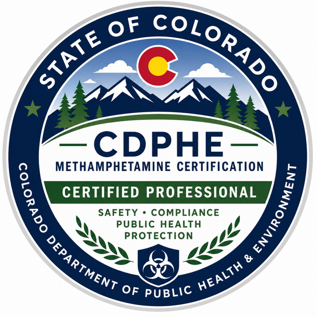 an image of an unofficial seal for CDPHE certificaiton for marketing purposes only.