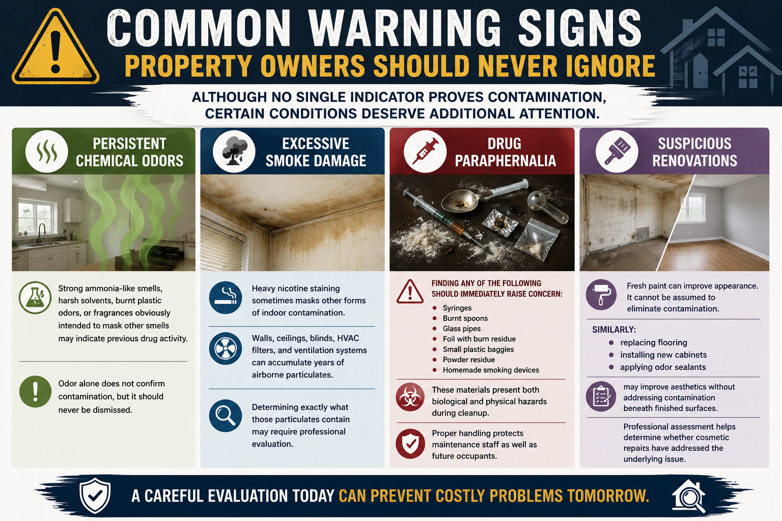 Common warning signs of illegal drug contamination