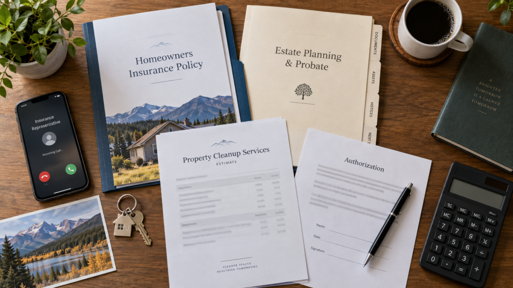 Insurance, estate, and cleanup planning
